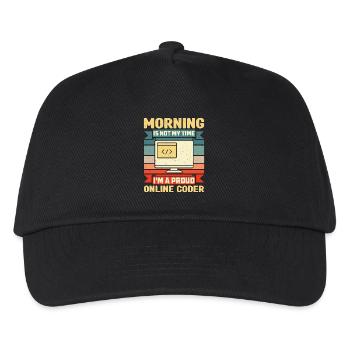 Online Coder Morning Is Not My Time Programmer - Kids’ Baseball Cap - black - Front