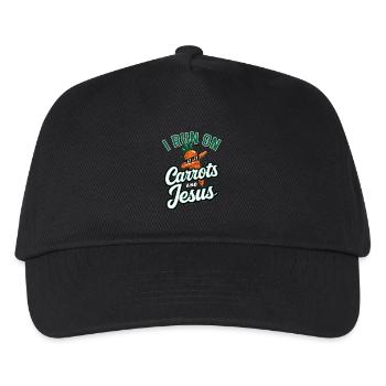 Möhre Jesus Glaube Christ Karotte - Kinder Basecap - Schwarz - Vorne