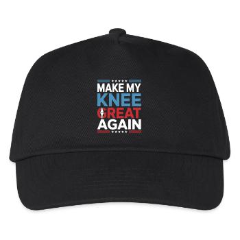 Make My Knee Great Again. Funny Recovery - Kids’ Baseball Cap - black - Front