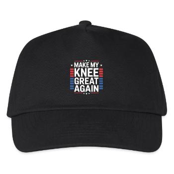 Make My Knee Great Again. Funny Recovery - Kids’ Baseball Cap - black - Front