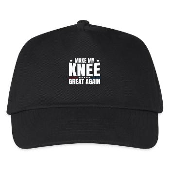 Make My Knee Great Again. Funny Recovery - Kids’ Baseball Cap - black - Front