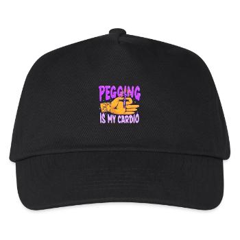 Cribbage Pegging Is My Cardio - Kids’ Baseball Cap - black - Front
