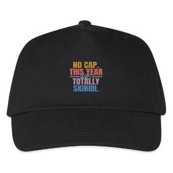 Pas de plafond cette année c’était totalement skibidi - Casquette de baseball Enfant - noir - Devant