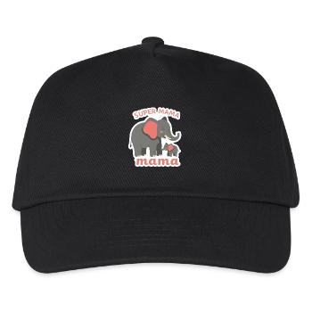 Super Elephant Mom - Kids’ Baseball Cap - black - Front