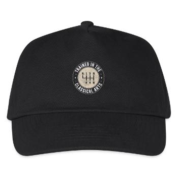 Funny gear shift design - Kids’ Baseball Cap - black - Front