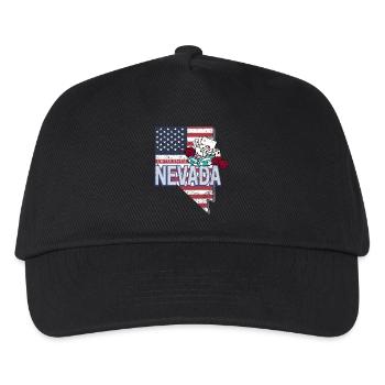 Nevada Vereinigte Staaten Retro Vintage Souvenir - Kinder Basecap - Schwarz - Vorne