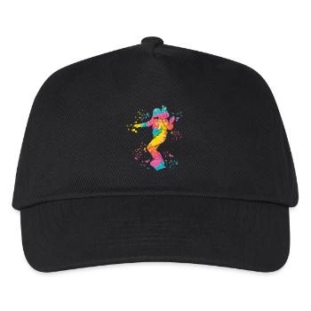 Snowboarder Snowboarding Snowboard - Kinder Basecap - Schwarz - Vorne