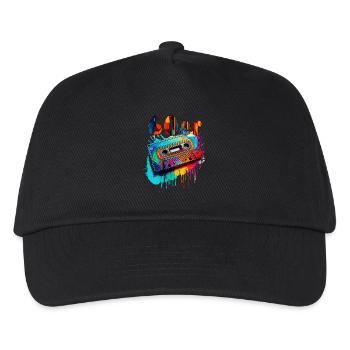 MUSIC CASSETTE 60s - Kids’ Baseball Cap - black - Front