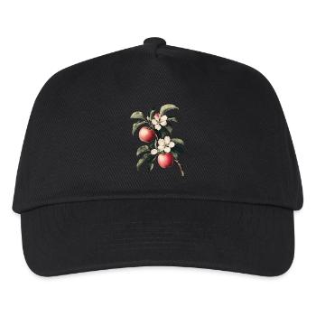 Apfel - Kinder Basecap - Schwarz - Vorne