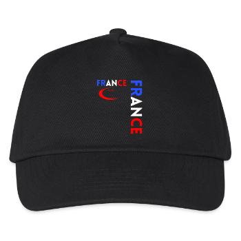 Rugbyspieler Fan Rugby Fan Rugby Frankreich - Kinder Basecap - Schwarz - Vorne