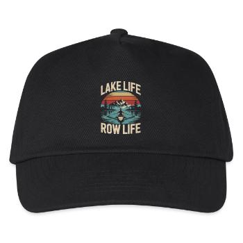 Lake life Row Lif Rudder Design - Kids’ Baseball Cap - black - Front