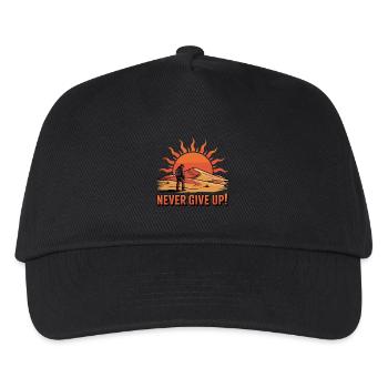 NIEVER GIVE UP - Kids’ Baseball Cap - black - Front