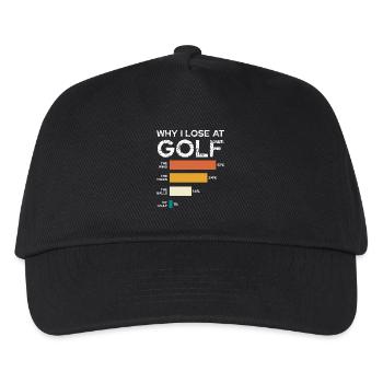 Warum Ich Beim Golfen Verliere - Chart-humor - Kinder Basecap - Schwarz - Vorne