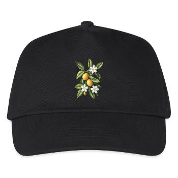 Zitrone - Kinder Basecap - Schwarz - Vorne