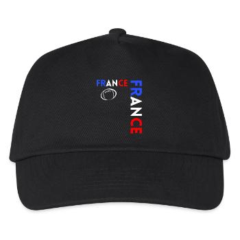 Rugbyspieler Fan Rugby Fan Rugby Frankreich - Kinder Basecap - Schwarz - Vorne