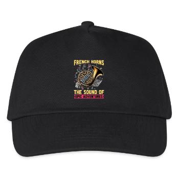 French Horns The Sound Of Epic Brass Instrument - Kids’ Baseball Cap - black - Front