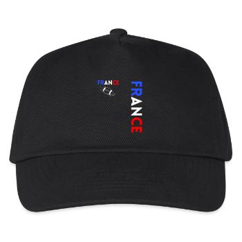 Rugbyspieler Fan Rugby Fan Rugby Frankreich - Kinder Basecap - Schwarz - Vorne