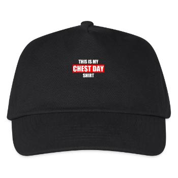 Chest day Bodybuilding Bodybuilder Gym Kraftsport - Kinder Basecap - Schwarz - Vorne