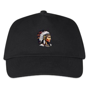 INDIANER - Kinder Basecap - Schwarz - Vorne
