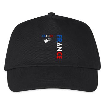 Rugbyspieler Fan Rugby Fan Rugby Frankreich - Kinder Basecap - Schwarz - Vorne