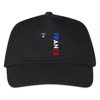 Rugbyspieler Fan Rugby Fan Rugby Frankreich - Kinder Basecap - Schwarz - Vorne
