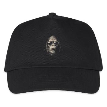 Bigfoot Sasquatch Fabelwesen Sonnenbrille - Kinder Basecap - Schwarz - Vorne