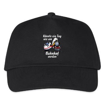TRAIN Could be a day like at the train station - Kids’ Baseball Cap - black - Front