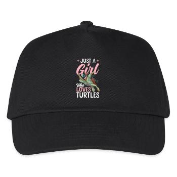 Turtle Girl Ocean Animal Sea Turtle - Kids’ Baseball Cap - black - Front
