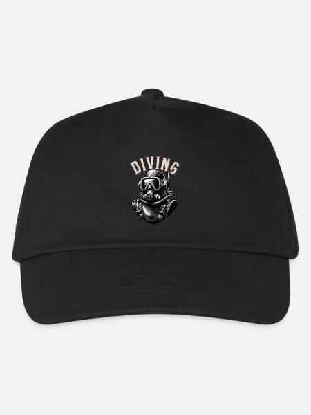Diving - Kinder Basecap - Schwarz