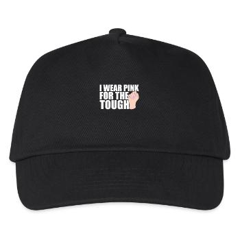 I Wear Pink For The Tough Pink Ribbon Breast Cancer - Kids’ Baseball Cap - black - Front