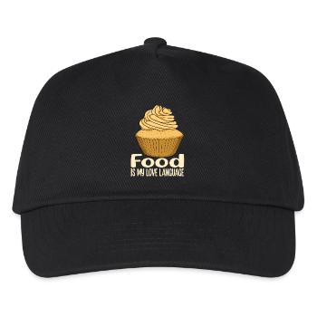 Food is My Love Language Cool Art - Kids’ Baseball Cap - black - Front