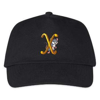 BUCHSTABE X - Kinder Basecap - Schwarz - Vorne