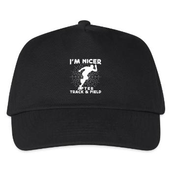 Track Athletics I ́m Nicer After Track & Field - Kids’ Baseball Cap - black - Front