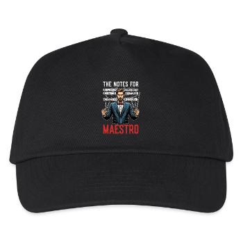 Music Director The Notes For Maestro Music Lover - Kinder Basecap - Schwarz - Vorne