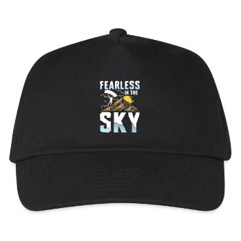 Furchtlos Am Himmel Paragliding Abenteuer - Kinder Basecap - Schwarz - Vorne