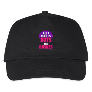 Morsecode Morse Code Dots And Dashes - Kids’ Baseball Cap - black - Front