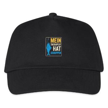 Fishing Therapy Saying - Kids’ Baseball Cap - black - Front