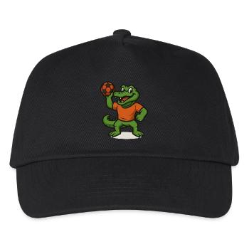 Handball Crocodile - Kids’ Baseball Cap - black - Front