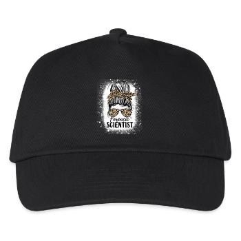 Forensic Scientist Messy Bun Funny Forensics - Kids’ Baseball Cap - black - Front