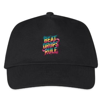 Beat Drops Rule - Musik regiert den Moment - Kinder Basecap - Schwarz - Vorne