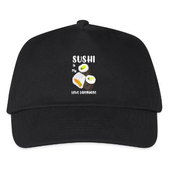 Sushi Is My Love Language Design - Kinder Basecap - Schwarz - Vorne