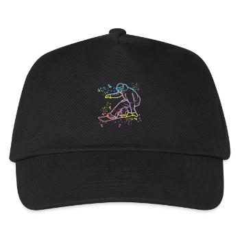 Snowboarder Snowboarding Snowboard - Kinder Basecap - Schwarz - Vorne