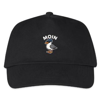 Moin Möwe - Kinder Basecap - Schwarz - Vorne