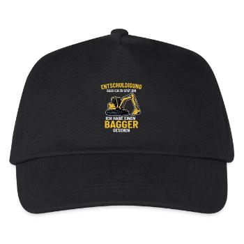Excavator Saying - Kids’ Baseball Cap - black - Front