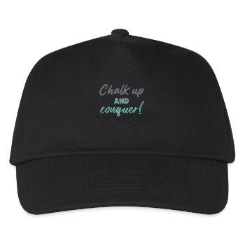 Boulderer Chalk Up and Conquer Bouldering - Kids’ Baseball Cap - black - Front
