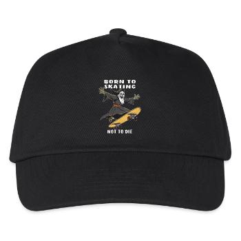 SENSENMANN SKATEBOARD BORN TO SKATING NOT TO D - Kinder Basecap - Schwarz - Vorne