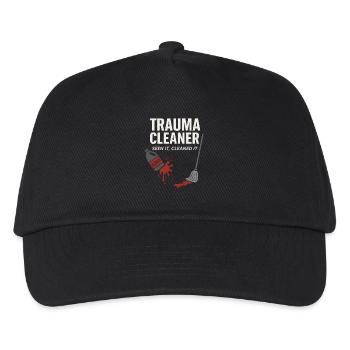 Forensic Cleaner Dark Humor Crime Scene Biohazard - Kids’ Baseball Cap - black - Front