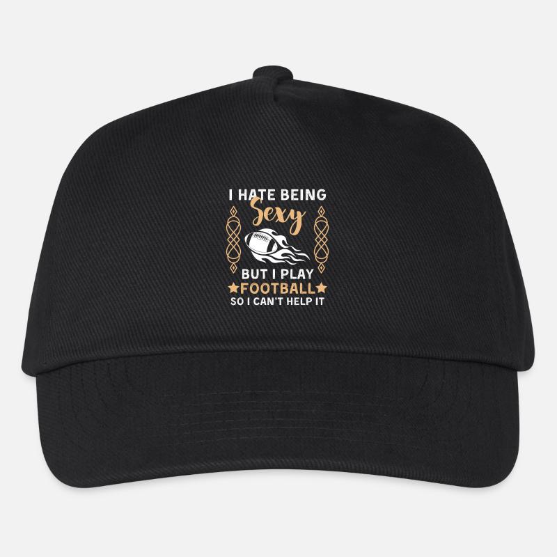 Lustiger American Football Spruch - Kinder Basecap - Schwarz