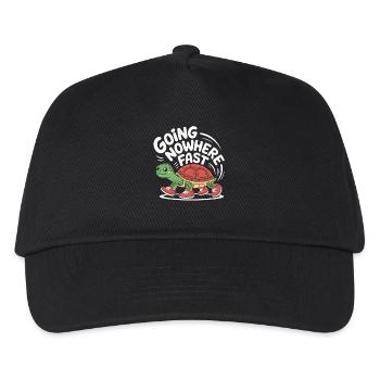 Schildkröten-Tempo mit Stil - Kinder Basecap - Schwarz - Vorne