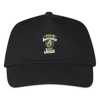 Avocado Jesus Glaube Christ - Kinder Basecap - Schwarz - Vorne